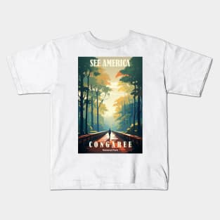 Congaree National Park Travel Poster Kids T-Shirt